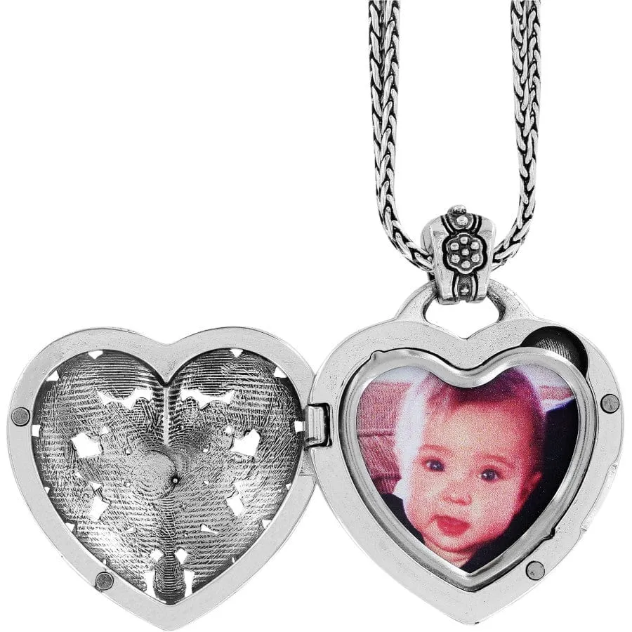 Floral Heart Locket Necklace sold by Brighton product image thumbnail 2