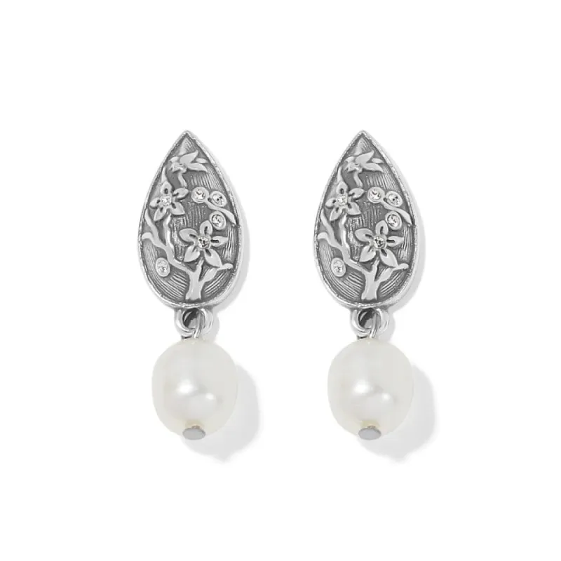 Kyoto In Bloom Pearl Post Drop Earrings sold by Brighton