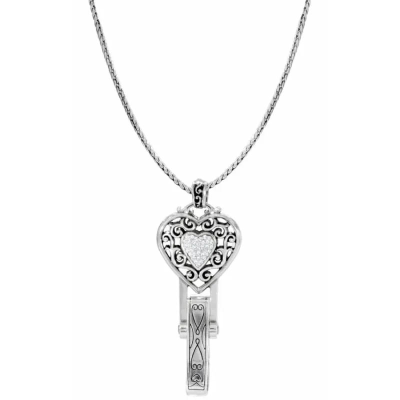 Reno Heart Badge Clip Necklace sold by Brighton