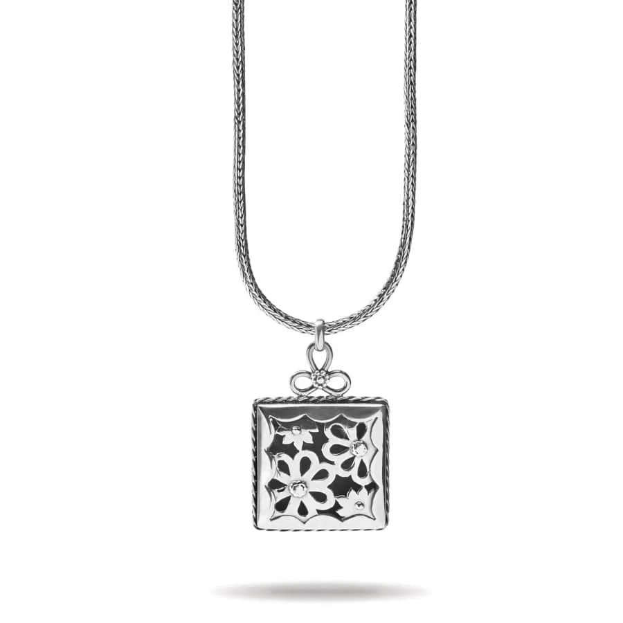 Bali Lacy Daisy Square Pendant Necklace sold by Brighton