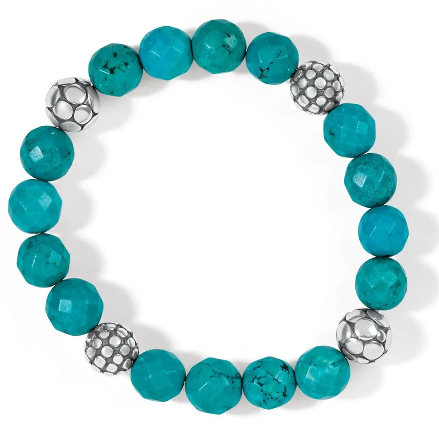 Pebble Turquoise Stretch Bracelet sold by Brighton