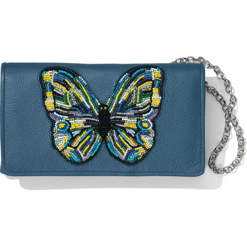 Crystal Pond Beaded Wings Clutch Wallet sold by Brighton