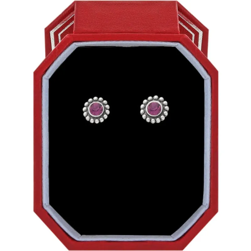 Twinkle Amethyst Mini Post Earrings Gift Box sold by Brighton