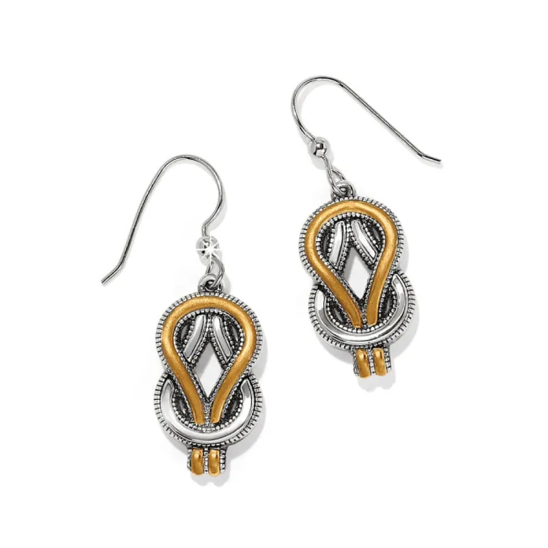 Interlok Harmony Two Tone French Wire Earrings sold by Brighton