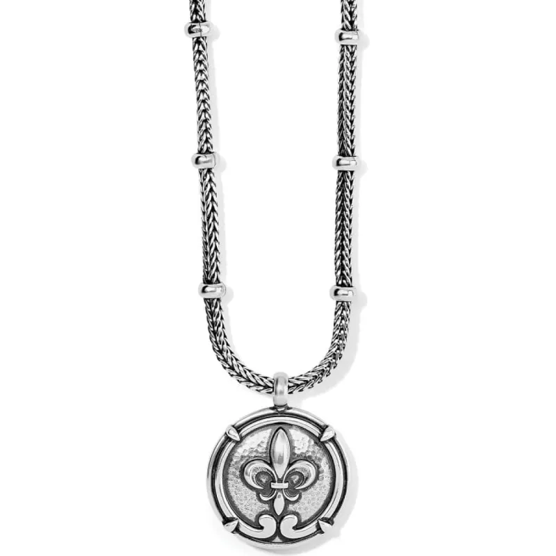Fleur De Lis Large Coin Necklace sold by Brighton