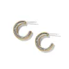 Interlok Noir Golden Small Hoop Earrings sold by Brighton