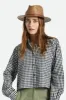 Messer Straw Fedora - Toffee sold by Brixton
