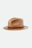 Messer Straw Fedora - Toffee sold by Brixton