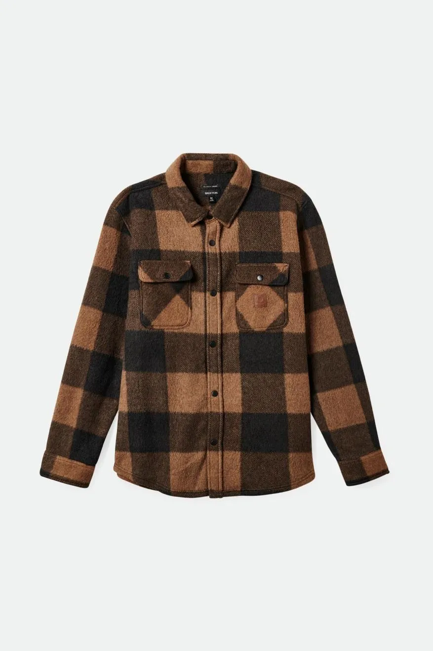 Bowery Arctic Stretch L/S Fleece - Bison/Black sold by Brixton