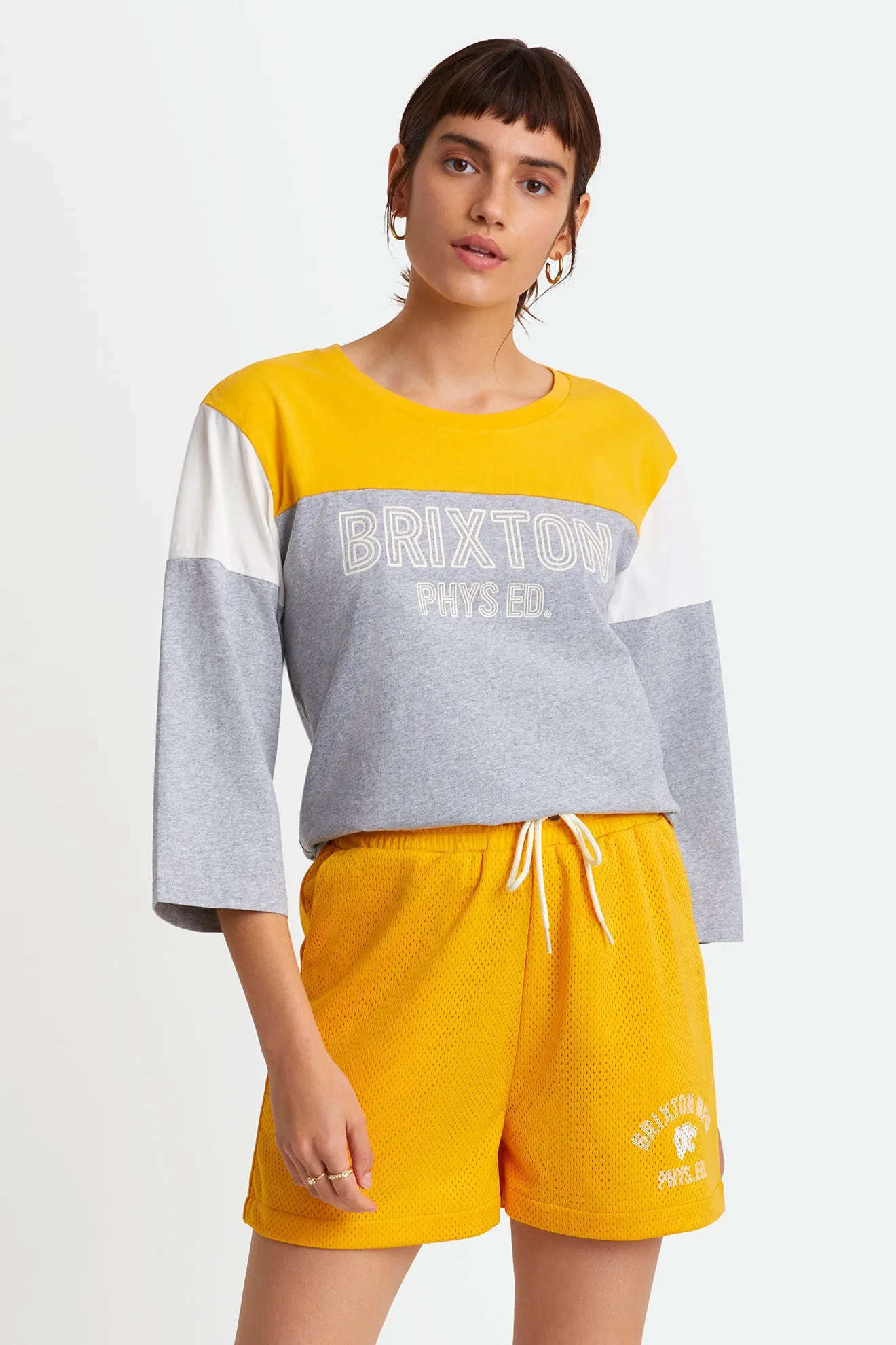 Phys. Ed. Football Tee - Heather Grey sold by Brixton
