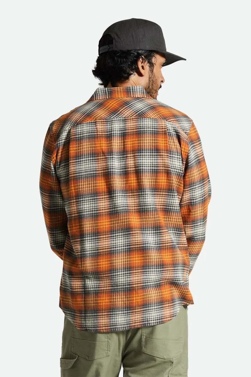 Bowery Lightweight Ultra Soft L/S Flannel - Terracotta/Black sold by Brixton product image thumbnail 4
