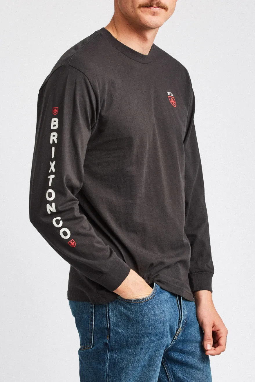 Frame L/S Standard Tee - Washed Black sold by Brixton product image thumbnail 2