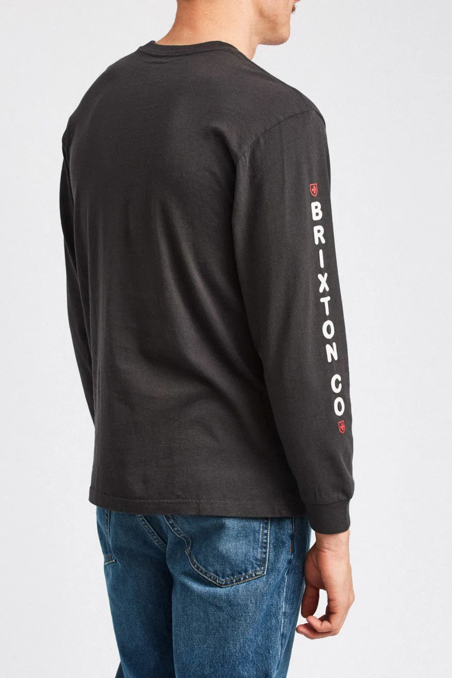 Frame L/S Standard Tee - Washed Black sold by Brixton product image thumbnail 3