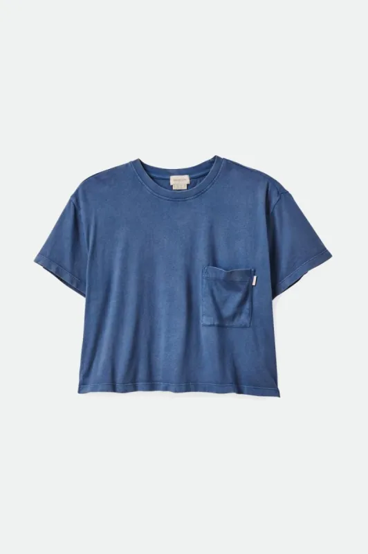 Carefree Pocket Tee - Deep Sea sold by Brixton