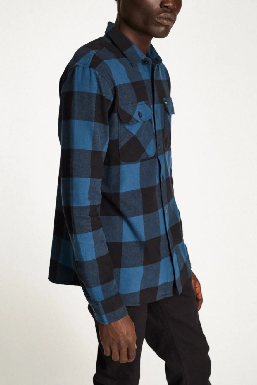 Bowery Lightweight L/S Flannel - Black/Teal sold by Brixton product image thumbnail 2