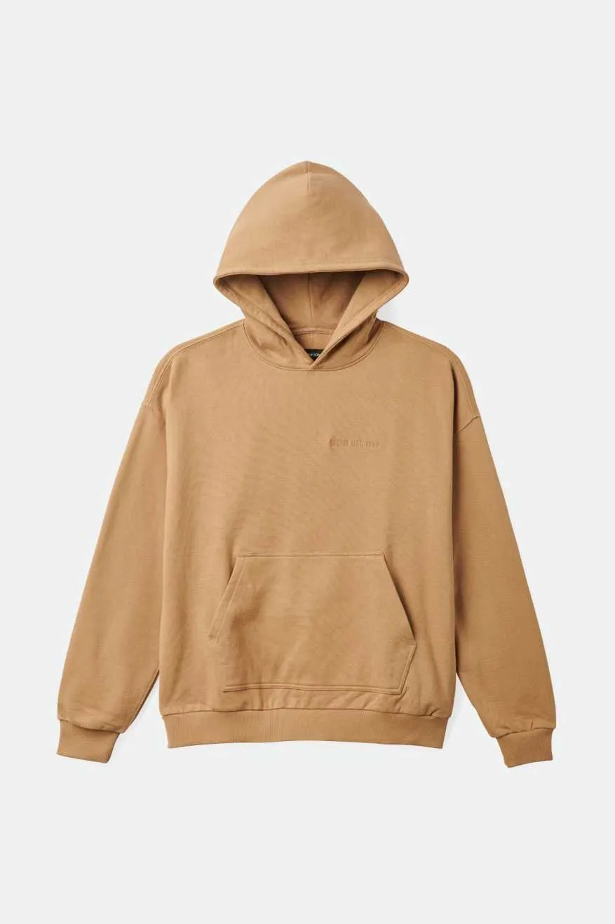 Embroidered Heavyweight Oversized Hoodie - Tiger's Eye sold by Brixton