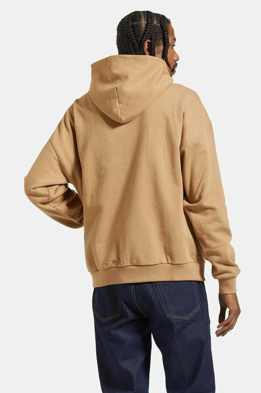Embroidered Heavyweight Oversized Hoodie - Tiger's Eye sold by Brixton product image thumbnail 3