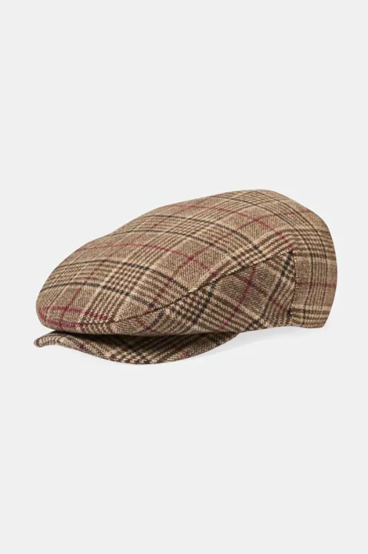 20th Anniversary Hooligan Flat Cap - Brown Plaid made by Brixton
