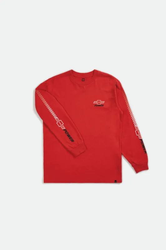 Brickyard L/S Standard Tee - Nova Red sold by Brixton