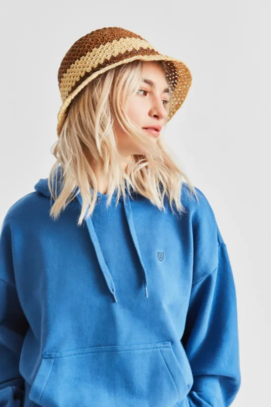 Essex Raffia Bucket Hat - Tan/Brown sold by Brixton