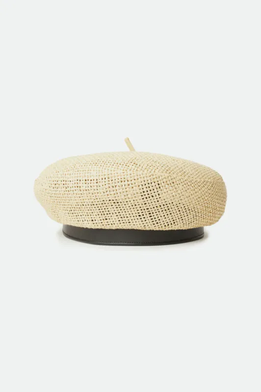 Audrey Straw II Beret - Tan sold by Brixton