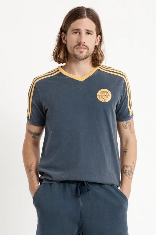 Phys. Ed. Track S/S Standard Tee  - Dress Blue sold by Brixton