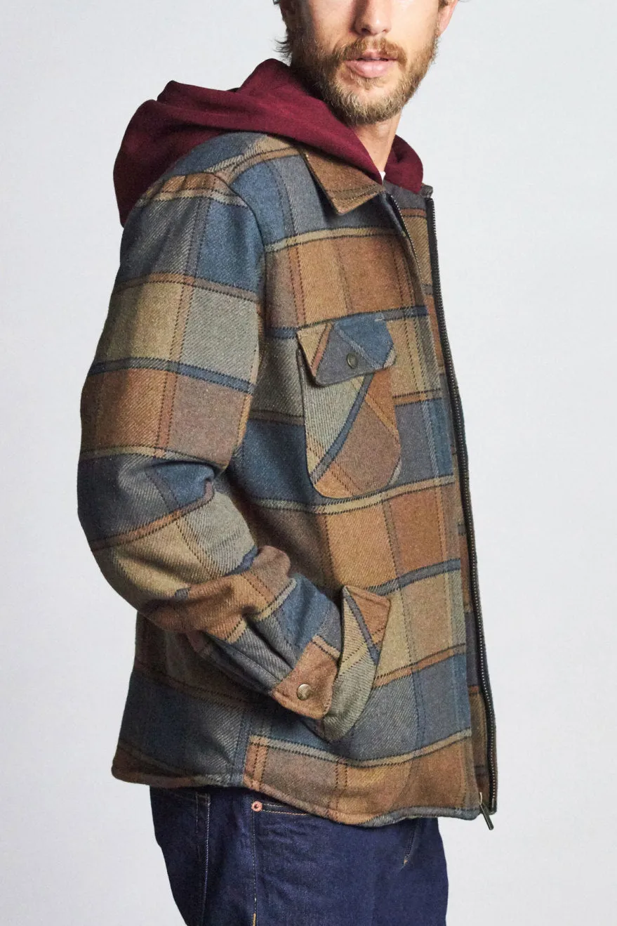 Bowery Jacket - Tan/Blue sold by Brixton product image thumbnail 2