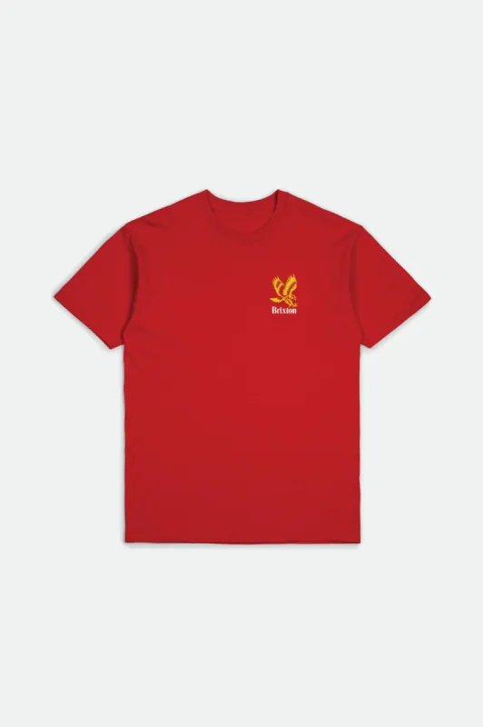 Descent S/S Standard Tee - Red sold by Brixton