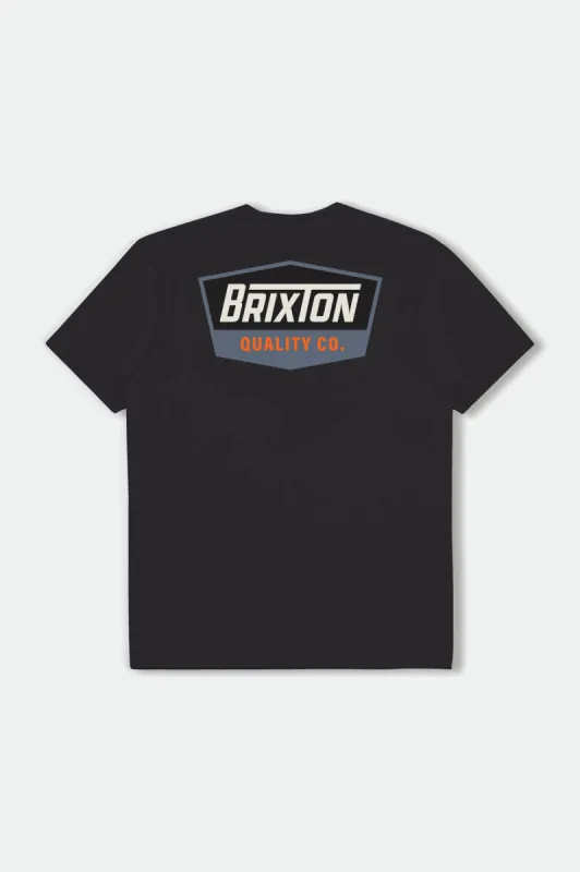 Regal S/S Standard Tee - Black/Off White sold by Brixton