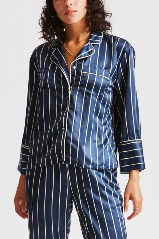 Zuma PJ Top - Navy sold by Brixton