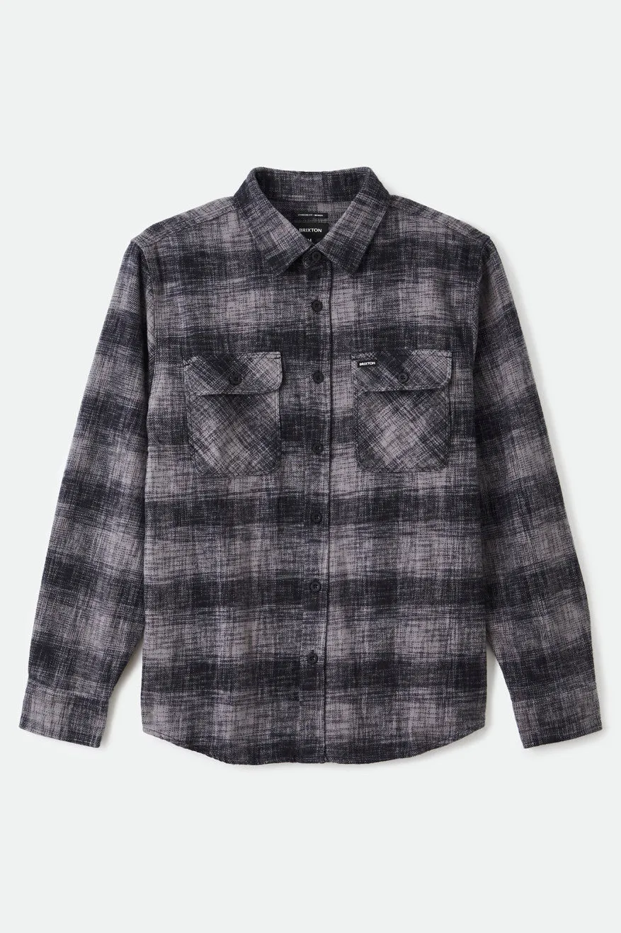 Bowery Reserve L/S Flannel - Black/Grey Mix sold by Brixton