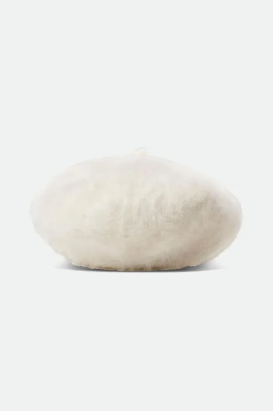 Audrey II Beret - Fuzzy Off White sold by Brixton