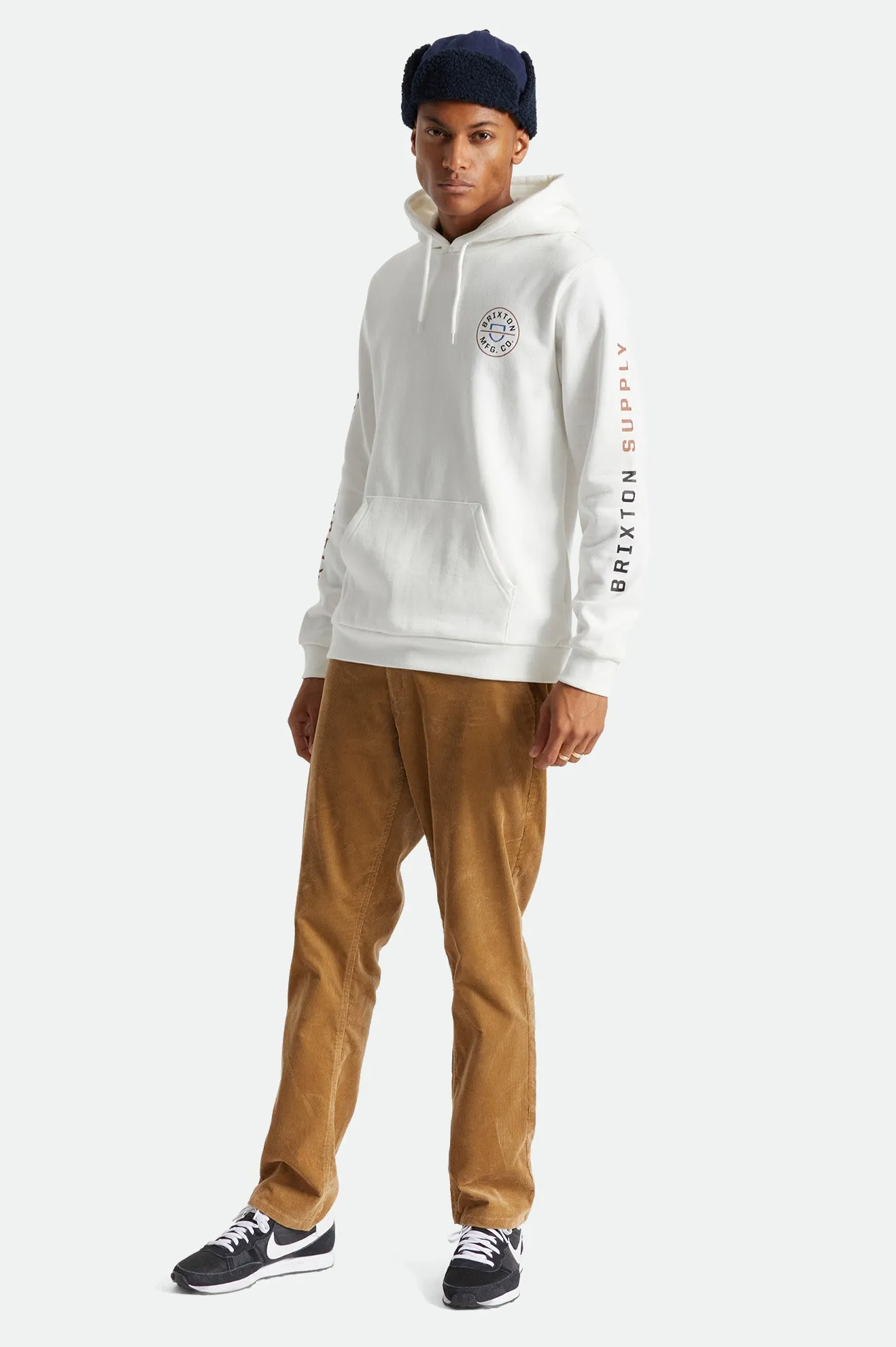 Crest Hood - Off White/Caramel/Black sold by Brixton product image thumbnail 3