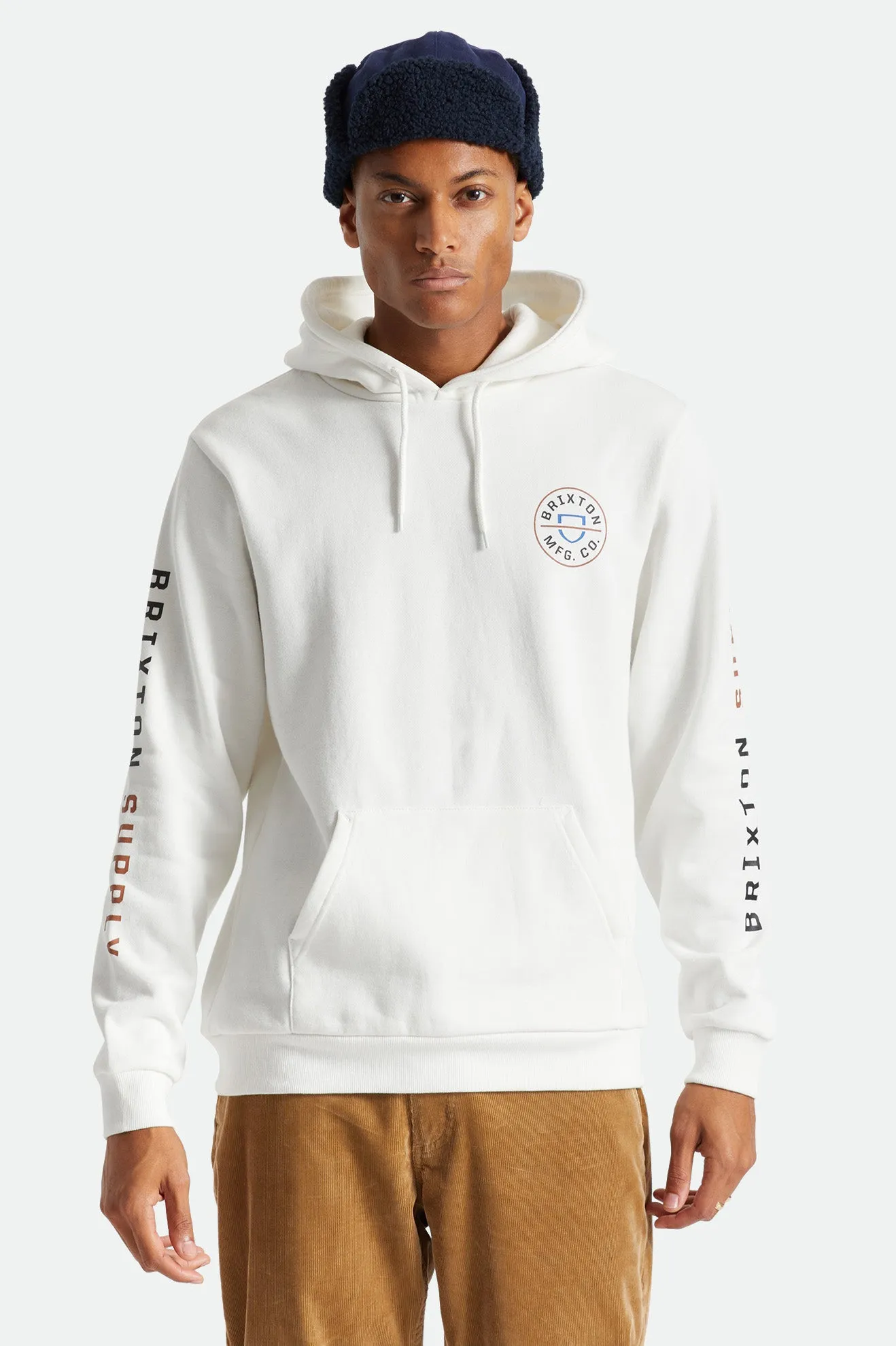 Crest Hood - Off White/Caramel/Black sold by Brixton product image thumbnail 2