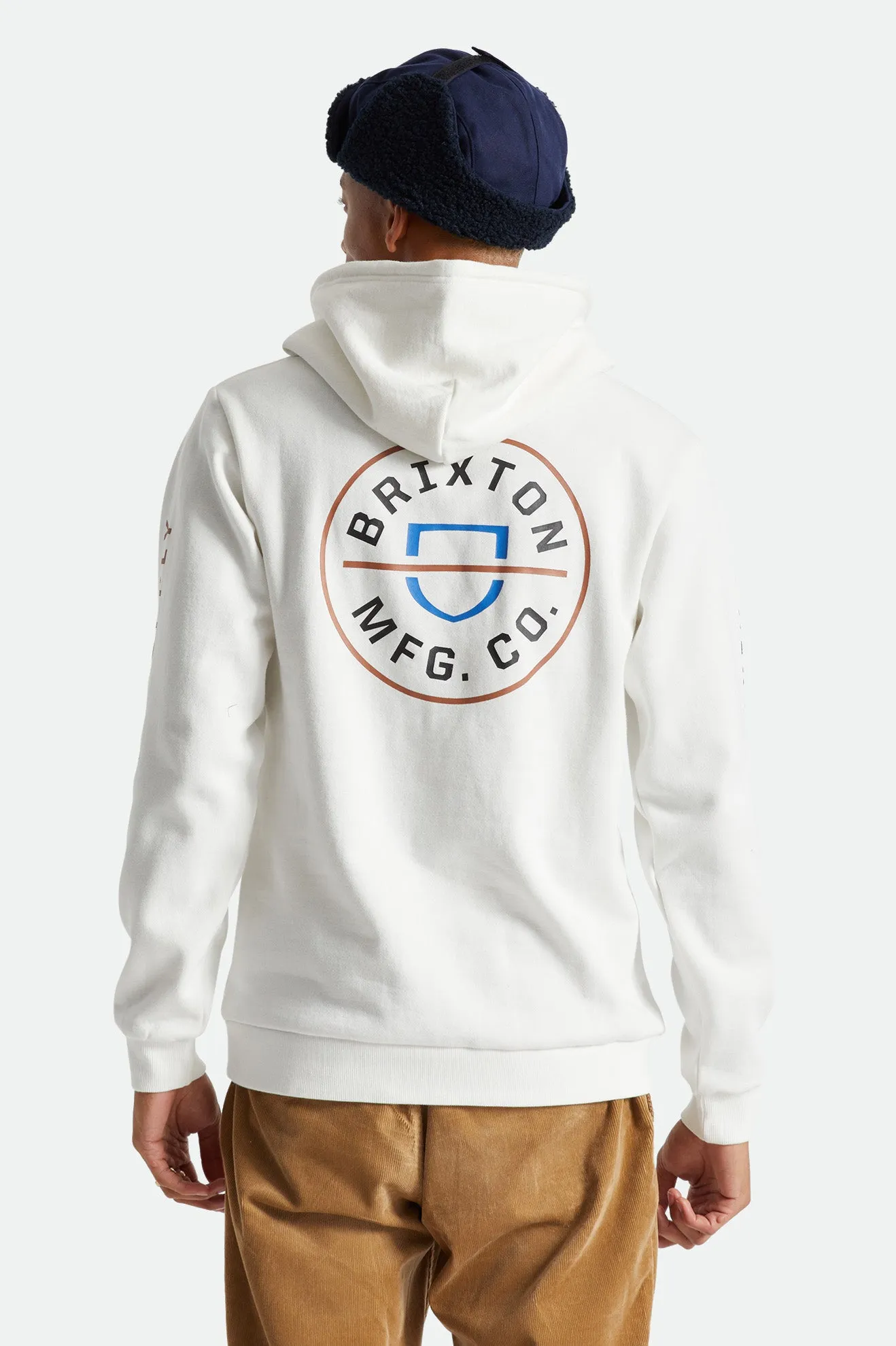 Crest Hood - Off White/Caramel/Black sold by Brixton product image thumbnail 5