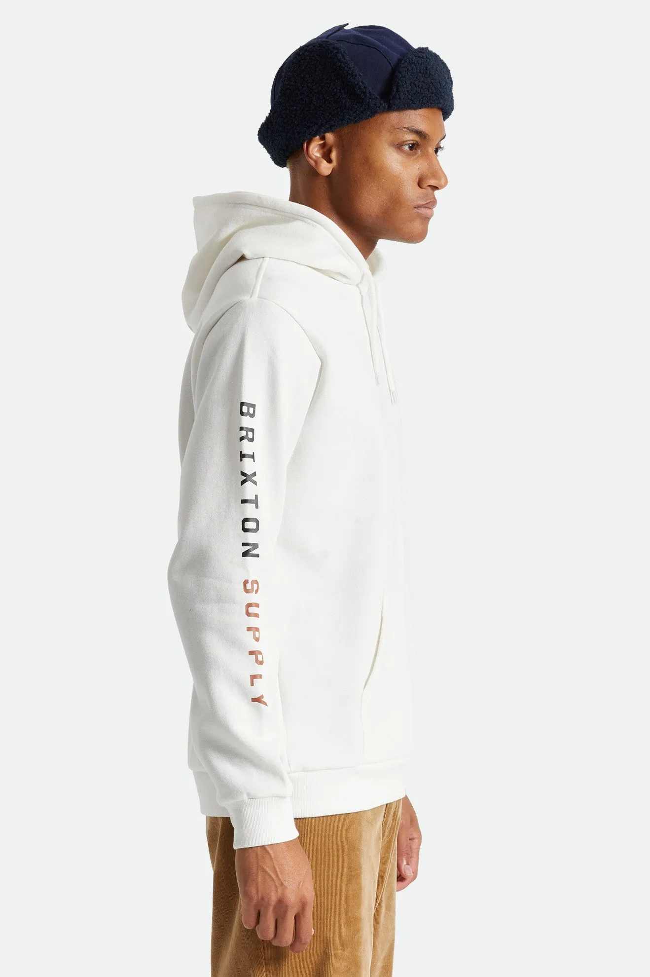 Crest Hood - Off White/Caramel/Black sold by Brixton product image thumbnail 4