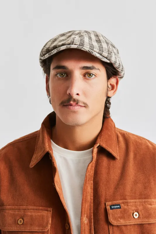 Brood Lightweight Snap Cap - Off White/Black sold by Brixton