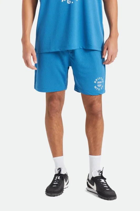 Shield Crest Mesh Short - Sky Blue sold by Brixton