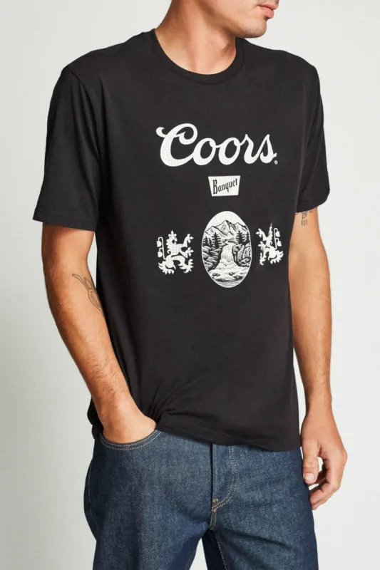 Hops S/S Premium Tee - Black/White sold by Brixton