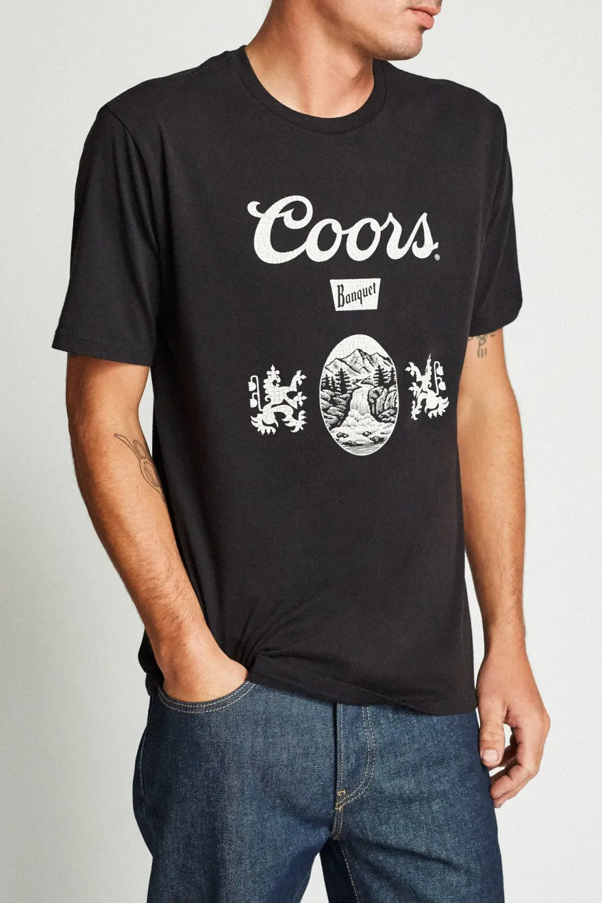 Hops S/S Premium Tee - Black/White sold by Brixton