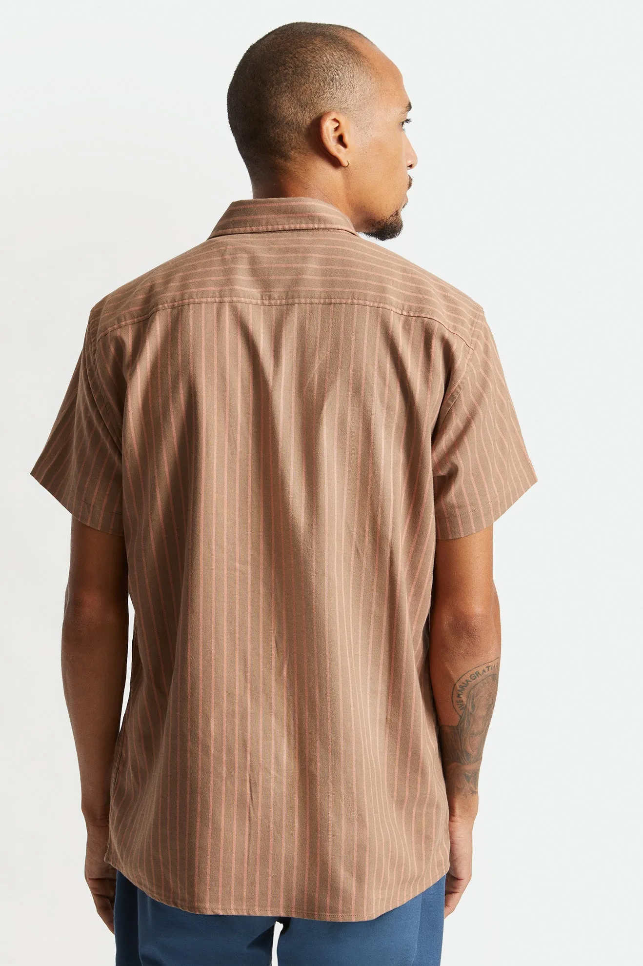 Olson Utility S/S Woven - Twig/Apricot Jam sold by Brixton product image thumbnail 4
