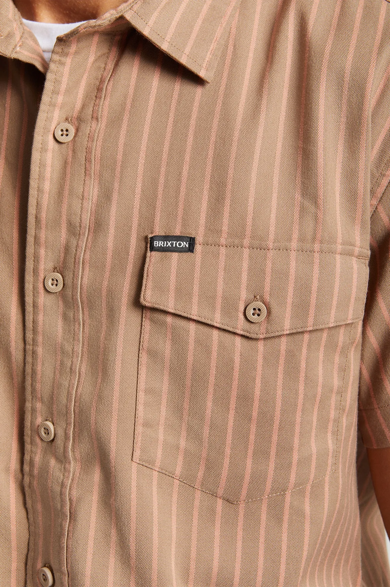 Olson Utility S/S Woven - Twig/Apricot Jam sold by Brixton product image thumbnail 5