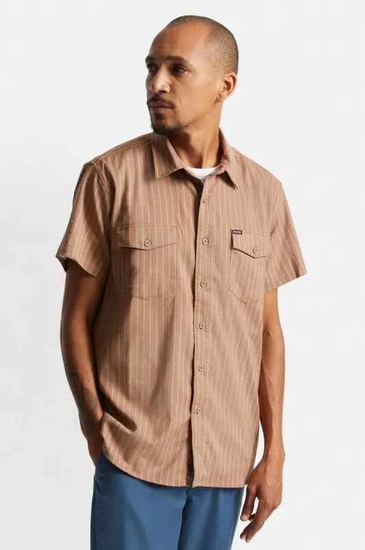 Olson Utility S/S Woven - Twig/Apricot Jam sold by Brixton