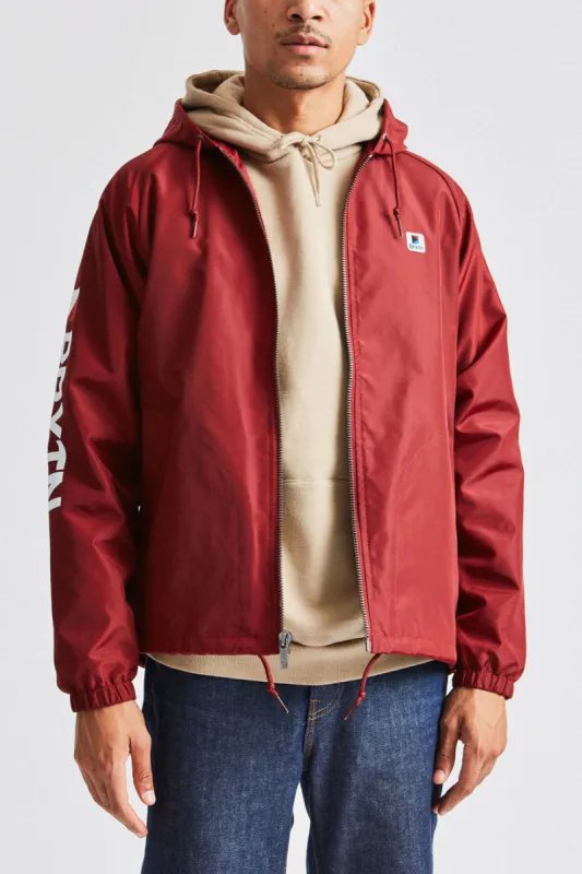 Claxton Stowell Hood Jacket - Burgundy sold by Brixton