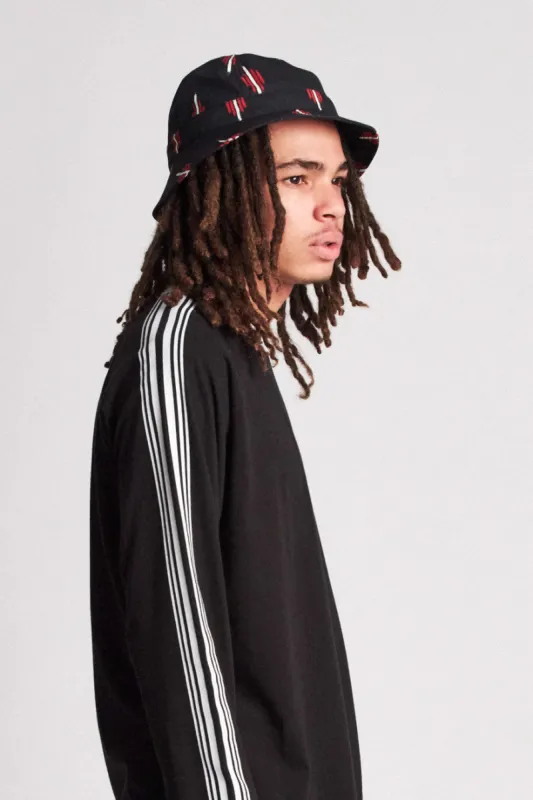 Banks II Bucket Hat - Black/Red sold by Brixton