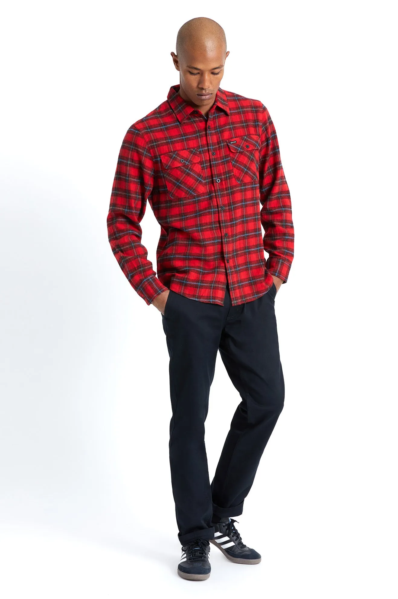 Bowery Lightweight L/S Flannel - Red/Black sold by Brixton product image thumbnail 5