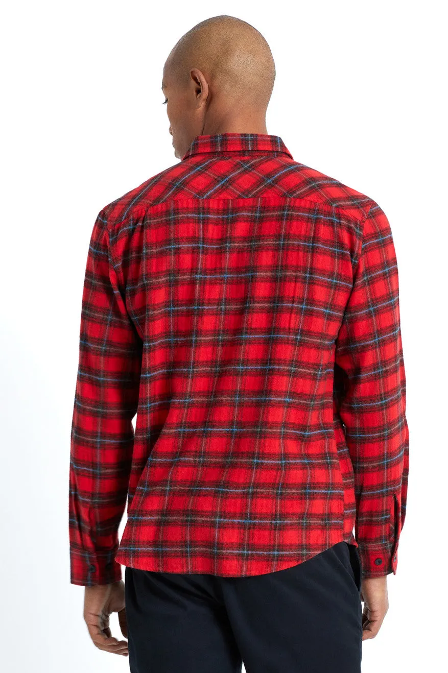 Bowery Lightweight L/S Flannel - Red/Black sold by Brixton product image thumbnail 4