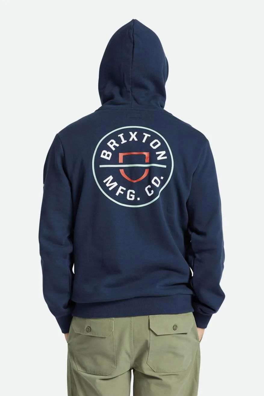 Crest Hood - Washed Navy/White/Mineral Grey sold by Brixton product image thumbnail 2