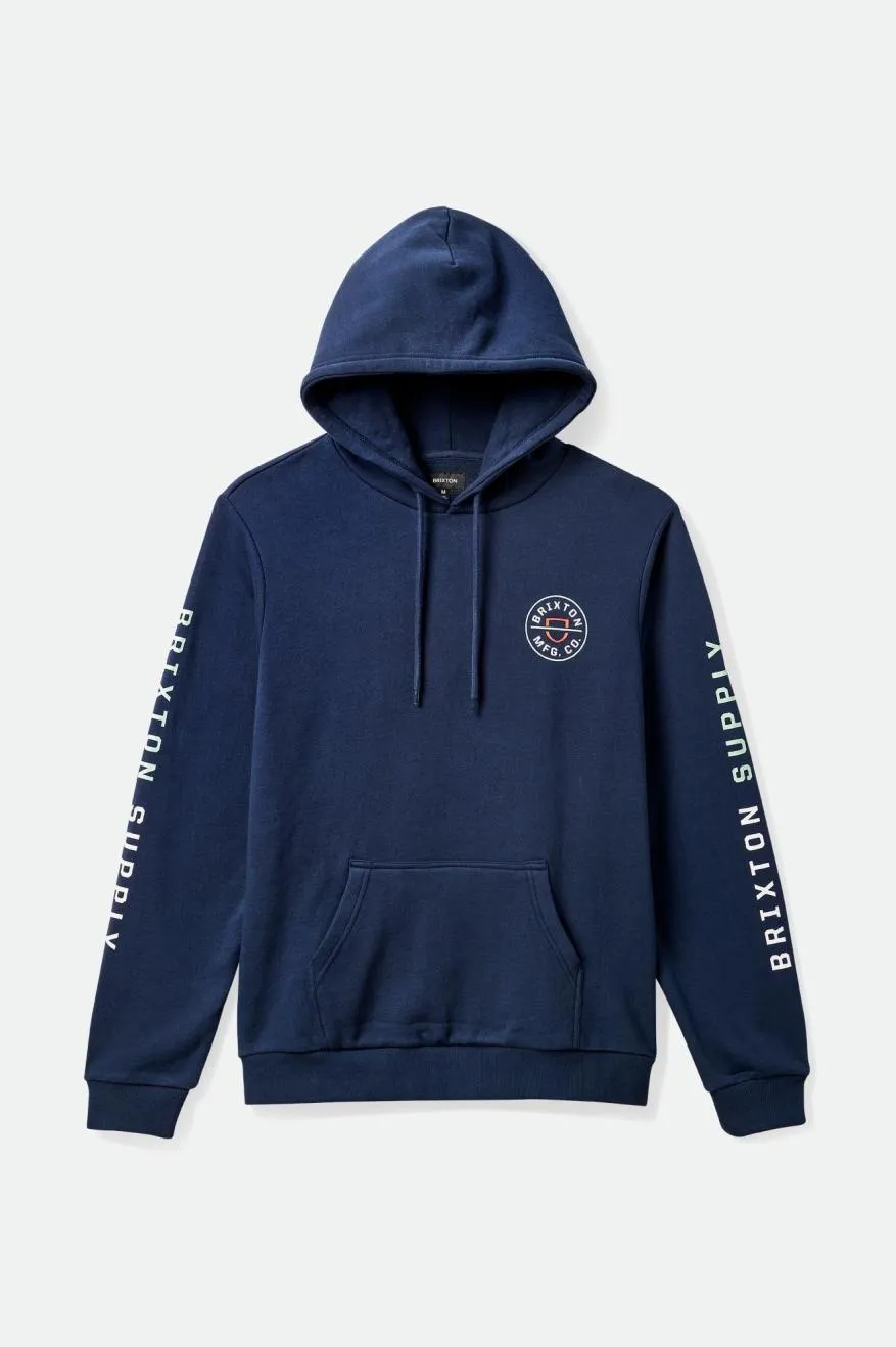 Crest Hood - Washed Navy/White/Mineral Grey sold by Brixton product image thumbnail 3