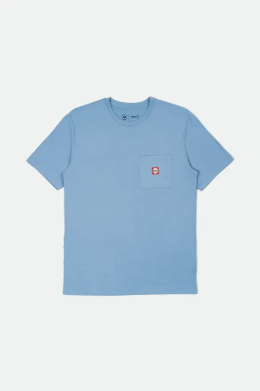 Gate III S/S Pocket - Casa Blanca Blue sold by Brixton